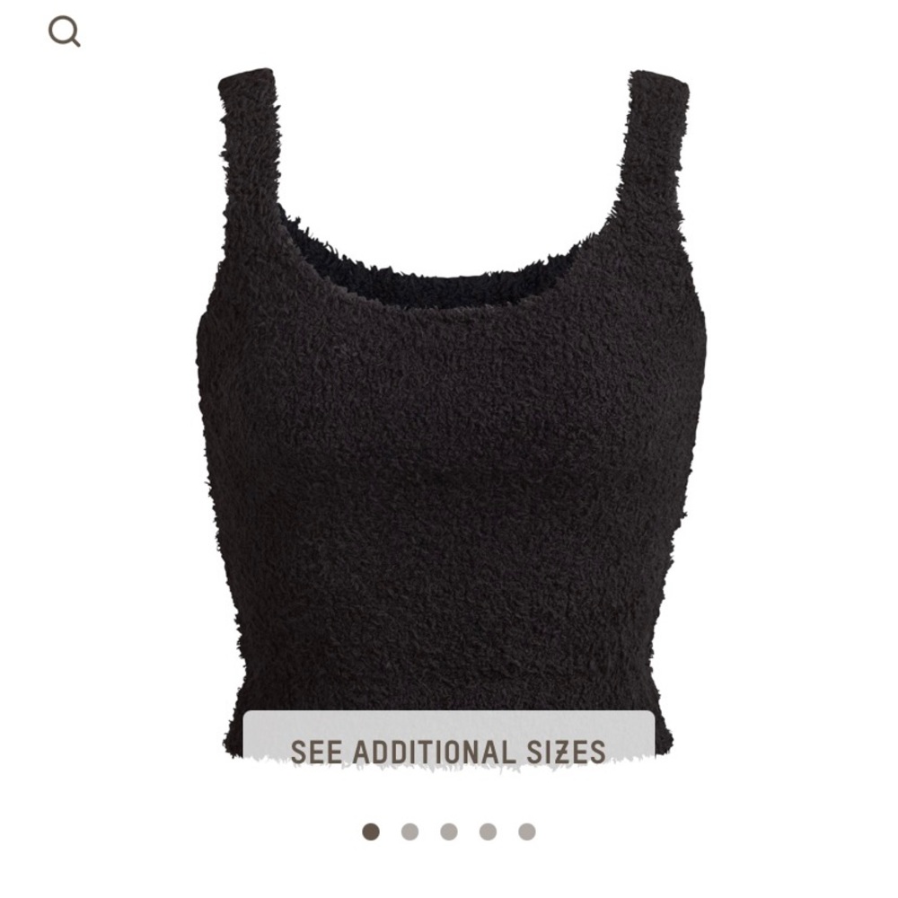 SKIMS Cozy Knit Tank - Onyx